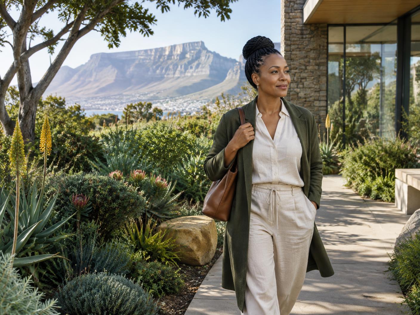 A private client walking through an indigenous Cape garden
