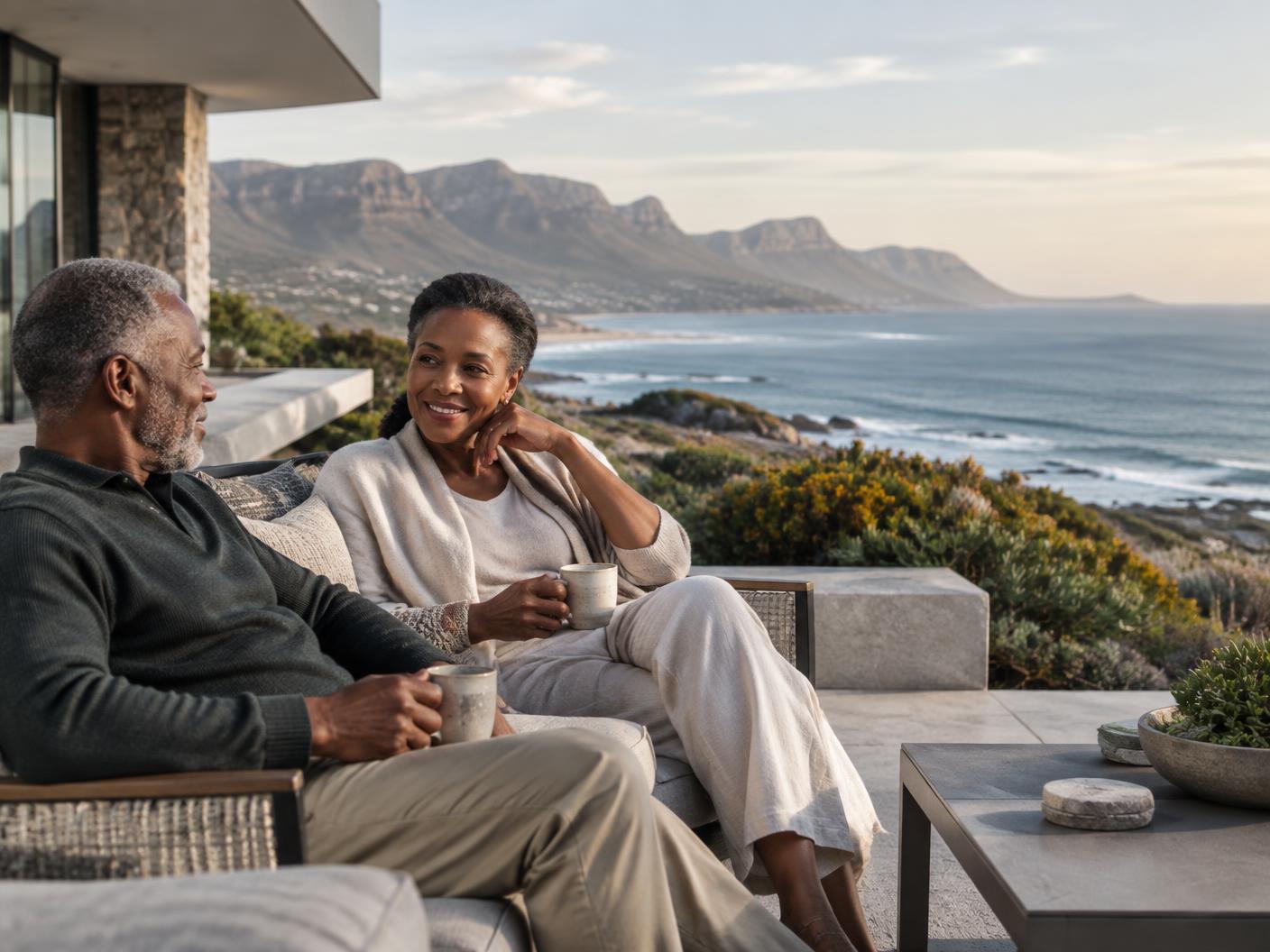 A couple enjoying their retirement on the Western Cape coast